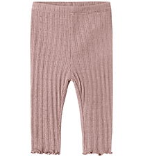 Name It Leggings - Wool - Rib - NbfWossa - Antler