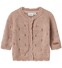 Name It Cardigan - Wool - Knitted - NbfWrilla - Shadow Gray