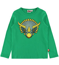 DYR-Cph Blouse - Animal shedding - Grass Green Triceratops