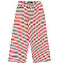 LMTD Trousers - Wide - NlfSeher - Hibiscus/White
