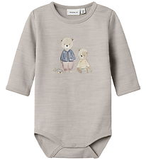 Name It Bodysuit l/s - Wool - NbnWup - Nacreous Cloud