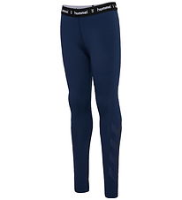 Hummel Tights - hmlJR PULSE Mid WAIST Tights - Dress Blues