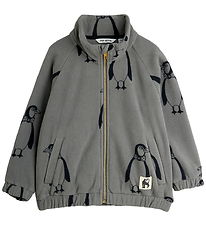 Mini Rodini Fleece Jacket - Penguin - Grey