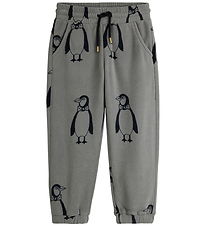 Mini Rodini Fleece pants - Penguin - Grey
