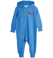 Mini Rodini Jumpsuit - Dog - Baby Onesie - Blue