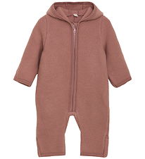 Huttelihut Pramsuit - Wool fleece - Burlwood w. Ears