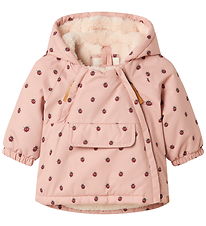Lil' Atelier Winter Coat - NbfLasnow05 - Misty Rose/Ladybug