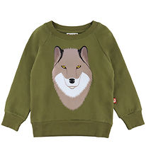 DYR-Cph Sweatshirt - Animal Bellow - Olive Wolf