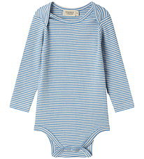 MarMar Bodysuit l/s - Rib - Modal - Legs - Blue Stripe