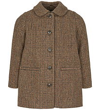 MarMar Jacke - Wolle - Olive - Erdiges Karomuster