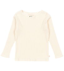Konges Sløjd Blouse - Rib - Papin - Antique White w. Pointelle