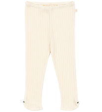 Konges Sløjd Trousers - Rib - Papin - Antique White w. Pointelle