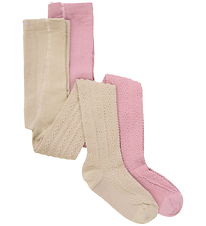 Minymo Strumpbyxor - 2-pack - Woodrose