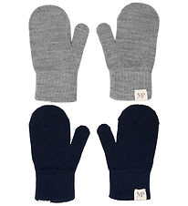 MP Mittens - Comfy - Wool - 2-Pack - Mix Light Grey/Flour Blue
