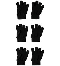 Name It Gloves - Knitted - 3-Pack - NknMagic - Black