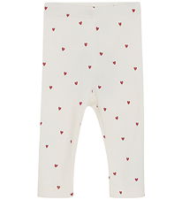 Minymo Leggings - Rib - Eierlikör m. Herzen