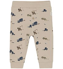 Minymo Joggingbroek - Oxford Tan m. Werkmachines