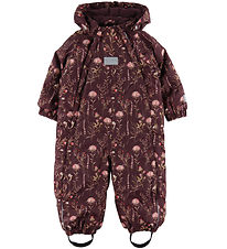 Minymo Snowsuit - Catawba Grape w. Flowers