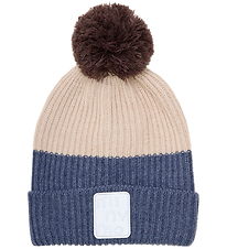 Minymo Beanie - 2-layer - Parisian Night w. Pom-Pom