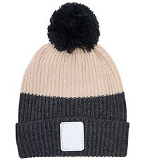 Minymo Beanie - 2-layer - Tap Shoe w. Pom-Pom