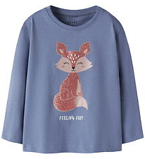 Name It Blouse - NmfVeen - Blue Ice/Foxy