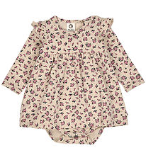 Müsli Bodysuit w. Skirt l/s - Zinna - Oak/Nostalgia Rose/Deep Gr