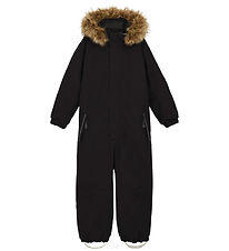 Color Kids Vinteroverall - Overall med Fake Fur - Black