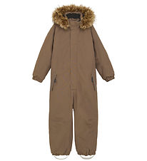 Color Kids Vinteroverall - Overall med Fake Fur - Fossil