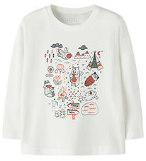 Name It Blouse - NmmVux - Cloud Dancer/Map