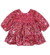 Konges Sløjd Dress - Lila Sequin Bow - Sparkling Sangria