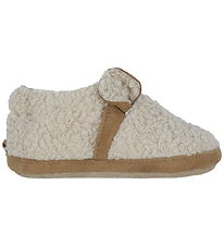 Melton Slippers - Fuzzy Teddy - Oxford Tan
