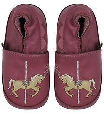 Melton Soft Sole Leather Shoes - Carousel - Red Violet