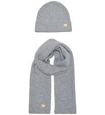 Kids Only Mütze und Schal - Strick - KogAvery - Light Grey Melan