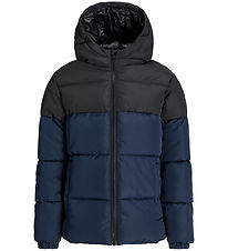 Jack & Jones Puffer Jacket - JjmAze - Sky Captain/Black BLOCKING