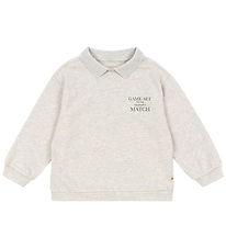 Konges Sløjd Pikétröja - Prickig - Off White Melerad