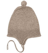 Konges Sløjd Húfa - Ull - Prjónað - Mattou - Light Brown