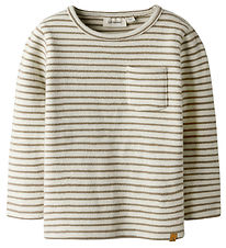 Lil' Atelier Blouse - Slim - NmmThoro - Turtledove/Sepia Tint