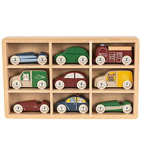 Voitures Konges Sløjd - 9 pces - Couleur Hêtre - Mini - Multi