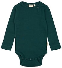 Petit Piao Bodysuit l/s - Rib - Modal - Dark Sea