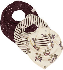 Petit Piao Drool bib - Rib - Modal - 3-Pack - Black Berry