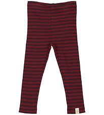Petit Piao Leggings - Rib - Modal - Dark Grape/Radfahren Rot