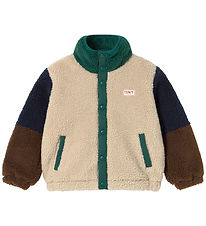 Tiny Cottons Fleece Jacket - Color Block Polar - Dark Green