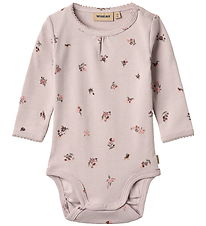 Wheat Bodysuit l/s - Rose Linden - Soft Lilac Flowers