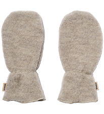 Wheat Mittens - Wool fleece - Jay - Khaki Melange
