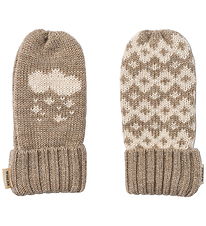 Wheat Mittens - Knitted - Towsi - Grey Camel Melange