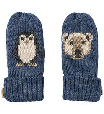Wheat Mittens - Knitted - Towsi - Blue