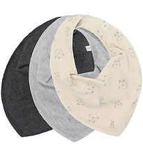Pippi Ointment Bib - 3-Pack - Pointy - AOP - Rainy Day