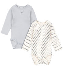 Fanga Fontana Bodysuits l/s - Modal - Bello - 2-Pack - Blue Mix