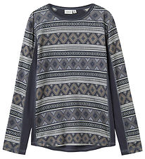 Name It Blouse - Wool - NkmWillto - Ombre Blue/ICELAND