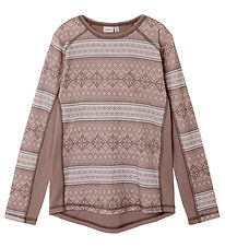 Name It Blouse - Wool - NkmWillto - Antler/Snow Pattern